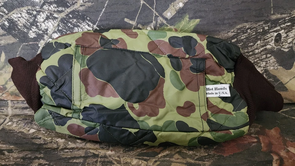 HOT HANDS REVERSIBLE BLAZE CAMO THINSULATE MANGUITOS DE MANO CON BOLSILLO CALENTADOR DE MANOS NUEVAS SIN ETIQUETAS Foto 4 de 4