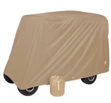 Universal Heavy Duty Slip-On 4 Passenger Golf Car Cart Storage Cover Tan
