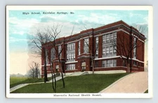 Postcard Missouri Excelsior Springs MO High School 1930s Unposted White Border