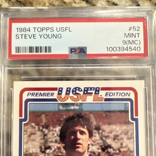 1984 Topps USFL - Steve Young #52 (RC) - PSA 9 — football - super rare (mc) - Picture 7 of 12