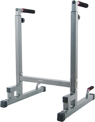 Steel Frame Multi-Functional Home Gym Exercise Fitness Dip Stand Station with Ad