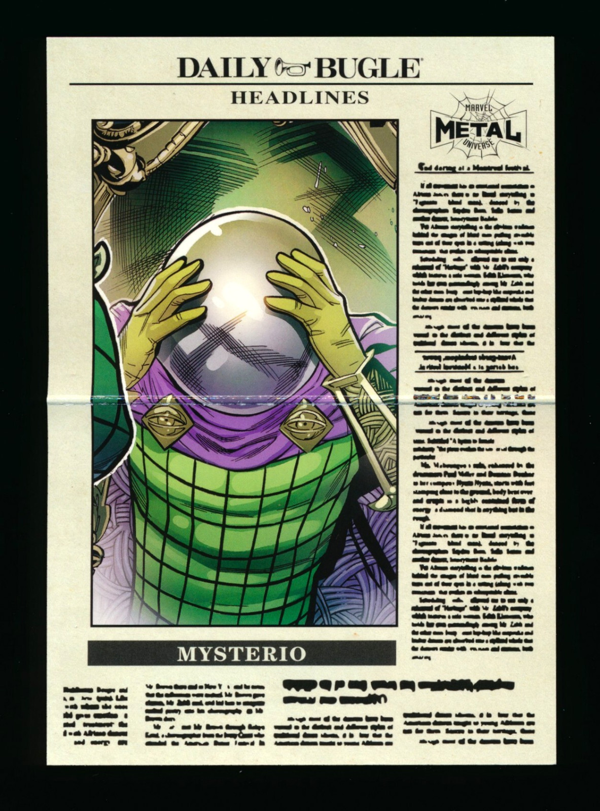 2021 Marvel Metal Universe Spider-Man Daily Bugle Headlines DB-11 Mysterio