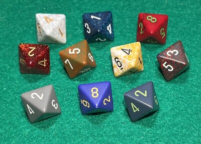 Chessex dice lot - D8 Eight-sided Dice
