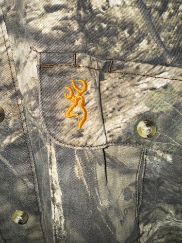 Browning Hunting Long Sleeve Shirt Size Med Camo Hunting - Picture 3 of 6