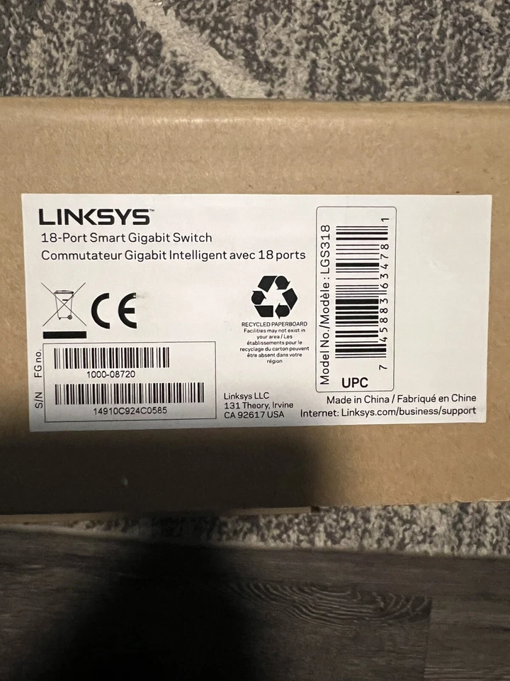 Linksys LGS318 18-Port Business Smart Gigabit Managed Network Switch New - Image 4 of 4