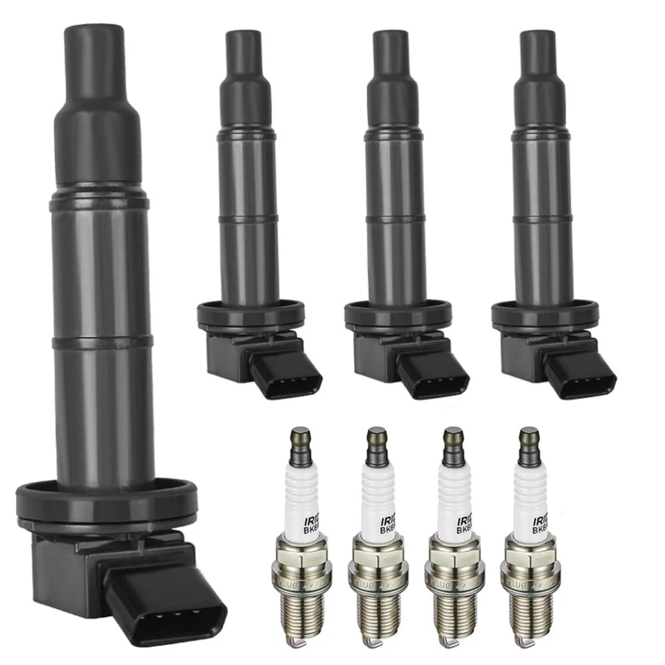 4PCS Ignition Coil + 4PCS Spark Plug Kit for 2001-2008 Toyota Highlander RAV4 L4 - Image 2 of 4