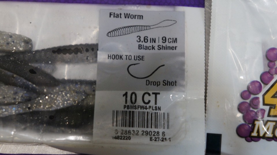 15 Packs Of Berkley MaxScent Powerbait 3.6" Flat Worms In Assorted Colors - Foto 7