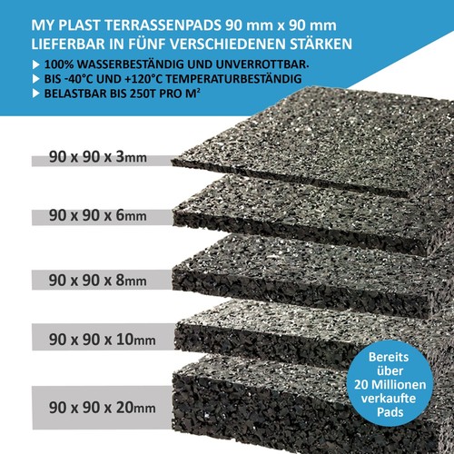 50 Piezas Terrassenpad Terrassenpads Terraza Superficies Cojines, Granulado - Imagen 1 de 11