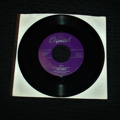 JUNE CHRISTY ''NOT I/ WHEE BABY''  CAPITOL 45 RPM