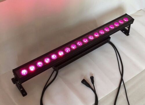 2pc DMX Wall Washer Light Bar 18 LED RGBWA UV 6 In 1 Stage Wash Light Live Show - Picture 3 of 5