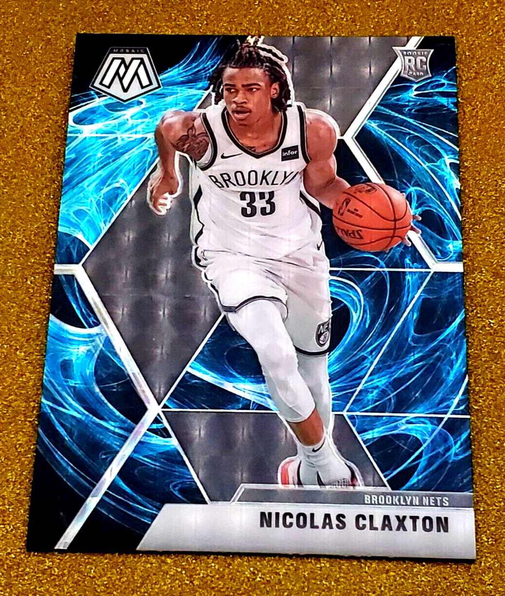 2019-20 Panini Mosaic Genesis Prizm SSP Nicolas Claxton Rookie Refractor RC #236