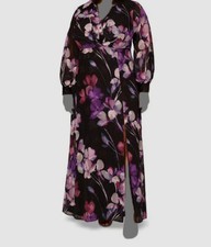 Adrianna Papell Women's Plus Maxi Shirt Dress Plus Size 16W