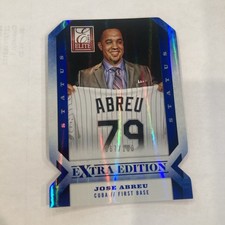 2013 Panini Elite Extra Edition Status Blue Die-Cut /100 Jose Abreu #93