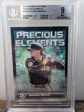 Jackson Merrill 2023 Bowman Platinum Precious Elements Beckett 9 Mint Padres