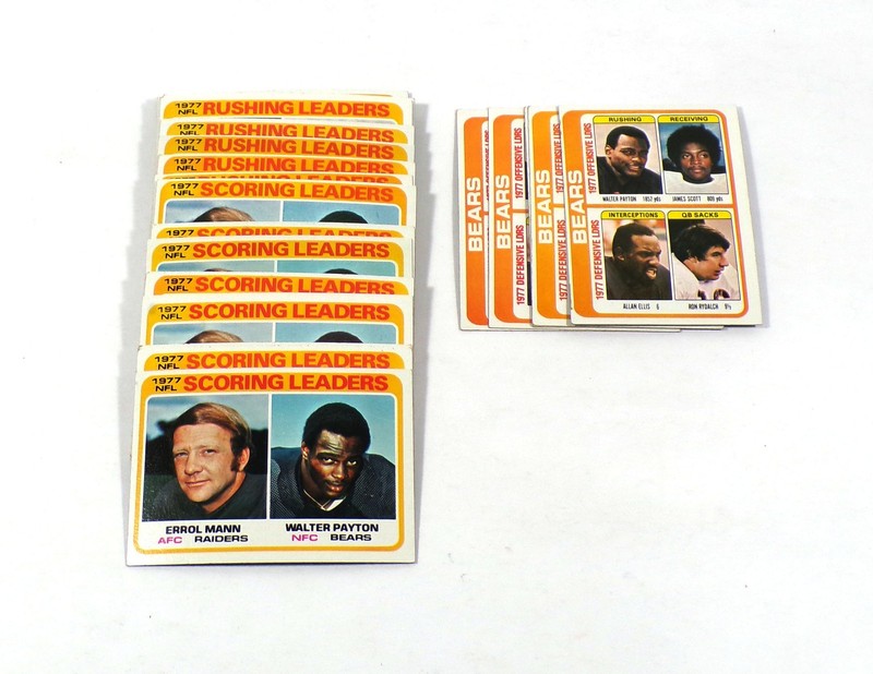 Lot of (35) 1978 Topps Walter Payton Leaders Bears