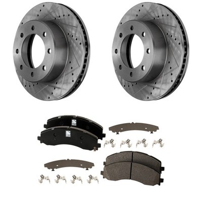 Front Brake Disc Rotors and Pads Kit for Ram 2500 3500 2019-2022