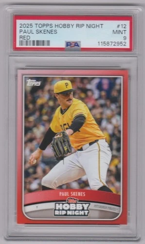2025 Topps Hobby Rip Night Red #12 Paul Skenes PSA 9