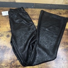 Windsor Black Spandex Snake Skin Print Flared Bell Bottoms Pants NWT Small