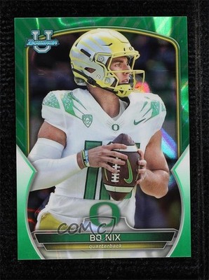 2022 Bowman U Chrome Green Lava Refractor 18/99 Bo Nix #61 0ma6