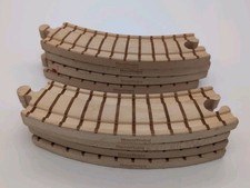 BRIO Wooden Train 6" Large Curved Track 33342 8 Pcs Fits Thomas Name Trains VT