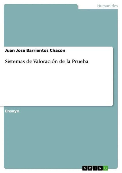 Juan José Barrientos ChacóN | Sistemas De ValoracióN De La Prueba | Taschenbuch-image