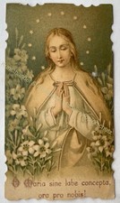 orig. Andachtsbild Heiligenbild alt antik um 1890 Heilige Maria Mutter Gottes