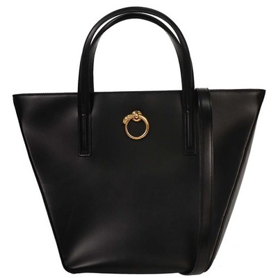 Cartier Black Leather Panthere 2way Handbag C16 154076