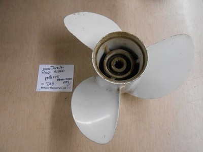 V1500 Suzuki Propeller 13-1/2x15 RH 13 spline 3 blade alum 58100-94500-YAY D18