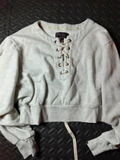 Victoria s Secret Women s Gray Cropped Sweatshirt