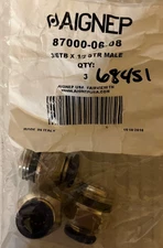 3/8" Tube x 1/2" Male Universal Thread Nickel Plated Brass Push-to-Connect 68451