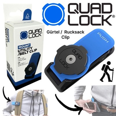 QUAD LOCK Belt Clip V3 Gürtel Rucksack Wandern Outdor Halte Clip Handy Halter