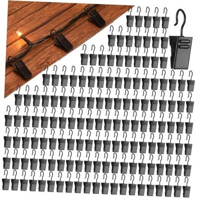  Asphalt Shingles Roof Light Clips Mini Light Clips Gutters Hooks for 300 Black