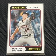 2023 Topps Heritage #316 Hunter Brown Rookie Card Houston Astros. rookie card picture