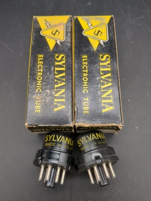 2 NOS Sylvania 6H6GT VT-90A Vacuum Tubes for AM Radios & Eico Tube Testers