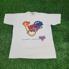 Vintage 1997 Nebraska Track and Field Junior Olympics Shirt M/L 21x25 USA