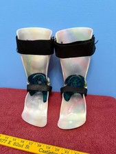 AFO Drop Foot Hinged Leg Support Brace Orthosis Thermoplastic Pair