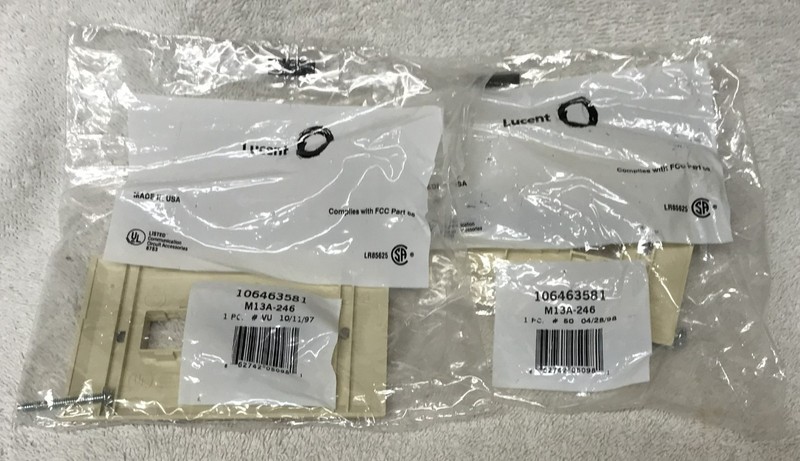 2 (Two) New LUCENT Technologies Model M13A-246 / 106463581 IVORY Faceplate