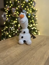 TY Disney Frozen Olaf Beanie Baby. Sparkles 11” Plush Snowman. See Photos
