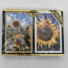 Congress Playing Cards Double Deck Cel-u-Tone Finish Sunflowers Sealed NOS