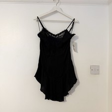 Urban outfitters out from under mei Tiered lace trim satin slip dress: size S