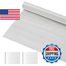 Automotive Exhaust Heat Shield Kit Embossed Aluminum 16x39 inches with 20 Cable