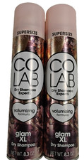 2 Pack COLAB Dry Shampoo Volumizing Formula Glam XL Supersize 8.3 oz. Each New