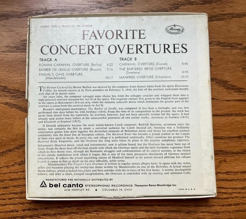 Curtain Up! Favorite Concert Overtures Mercury ST 90323 Reel To Reel 7.5 ISP EX - Picture 2 of 4