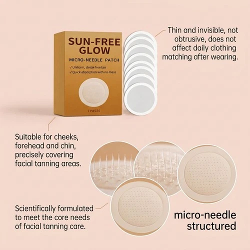 Sun-Free Glow Micro-Needle Patch, 2026 Natural Streak-Free Bronze Tan ~ 1-5BOX