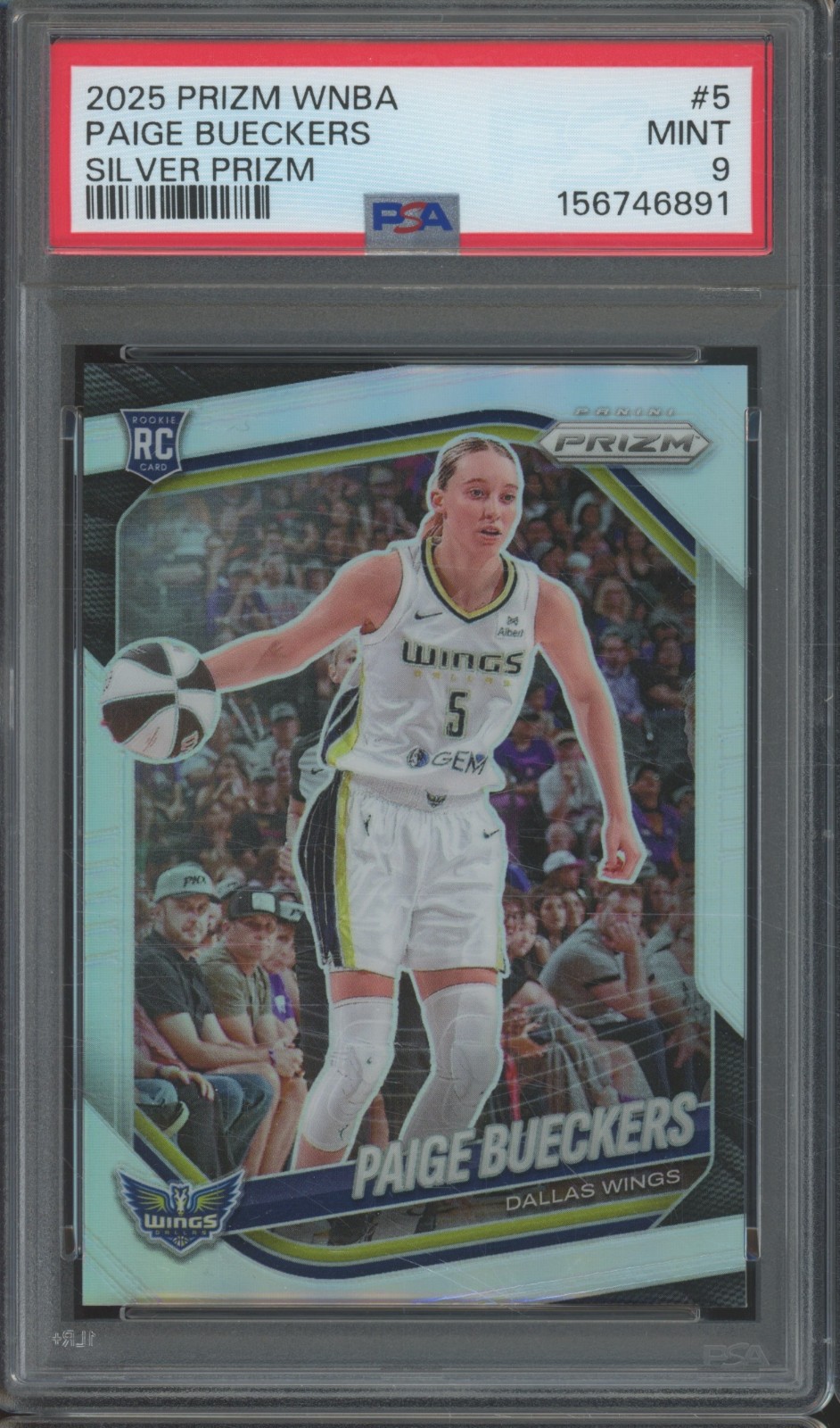 2025 Panini Prizm WNBA Silver #5 Paige Bueckers RC Rookie Mint PSA 9