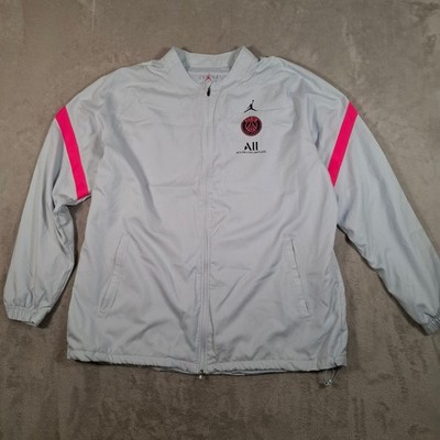 Nike Jacke Herren XXL Grau PSG Jordan Strike Woven Fußball Track Full Zip