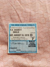 1979 Charity Shield Liverpool v Arsenal Ticket Stub