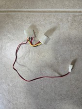 COMPUTER DUAL MOLEX 4 PIN 2 WIRE ADAPTER CABLE POWER SUPPLY HARNESS