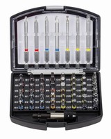 "Projahn Color Bit-Box L 1/4\" Markierte Bits Tx Schlitz Kreuz 6-Kant 56-Teilig"