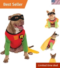 Deluxe 3X Teen Titans Robin Costume for Pets - Fun for Halloween & More!